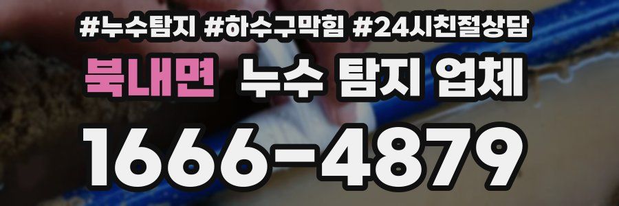 북내면 누수 탐지 업체