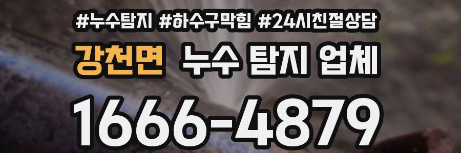 강천면 누수 탐지 업체