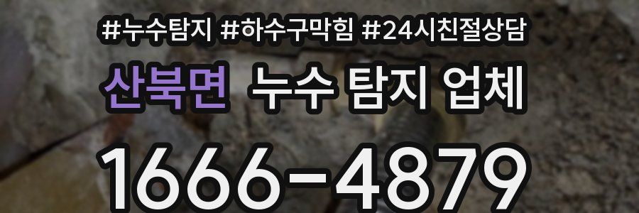 산북면 누수 탐지 업체