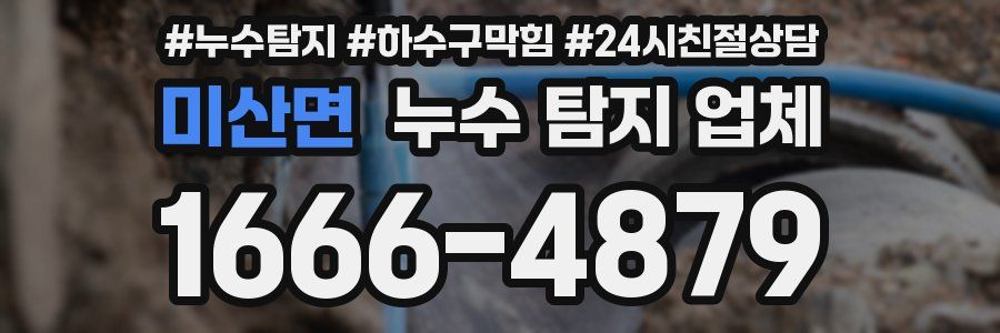 미산면 누수 탐지 업체