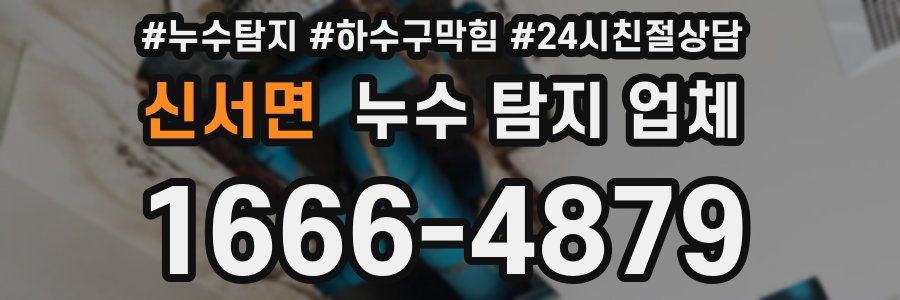 신서면 누수 탐지 업체