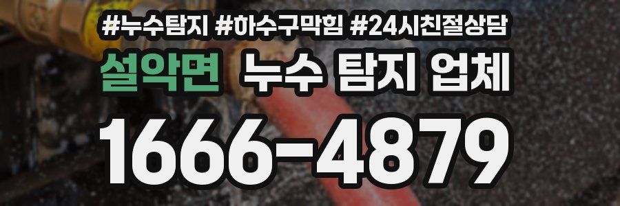 설악면 누수 탐지 업체