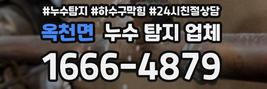 옥천면 누수 탐지 업체