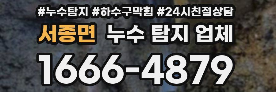 서종면 누수 탐지 업체