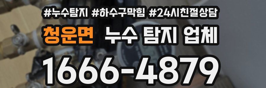 청운면 누수 탐지 업체