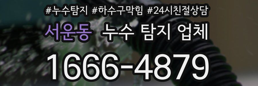 서운동 누수 탐지 업체