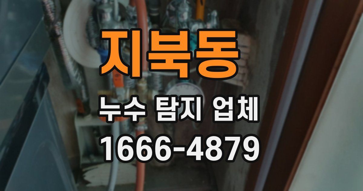 지북동 누수 탐지 업체