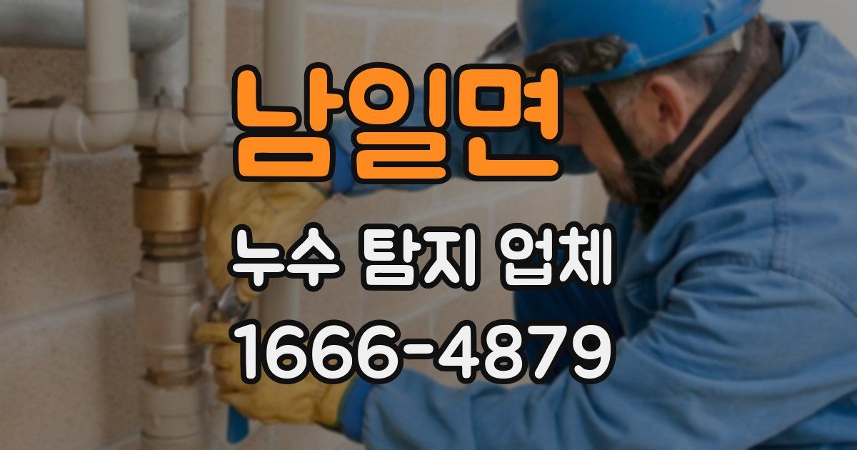 남일면 누수 탐지 업체
