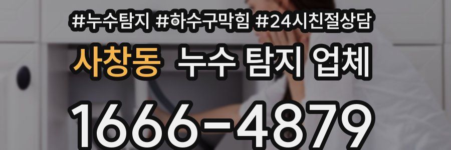 사창동 누수 탐지 업체