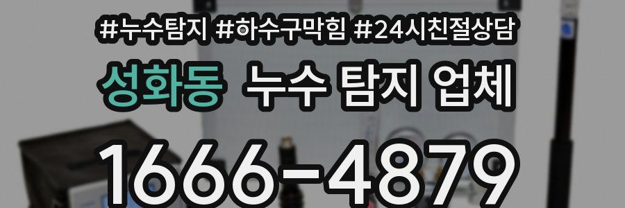 성화동 누수 탐지 업체