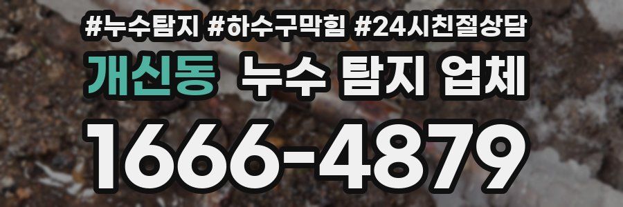 개신동 누수 탐지 업체