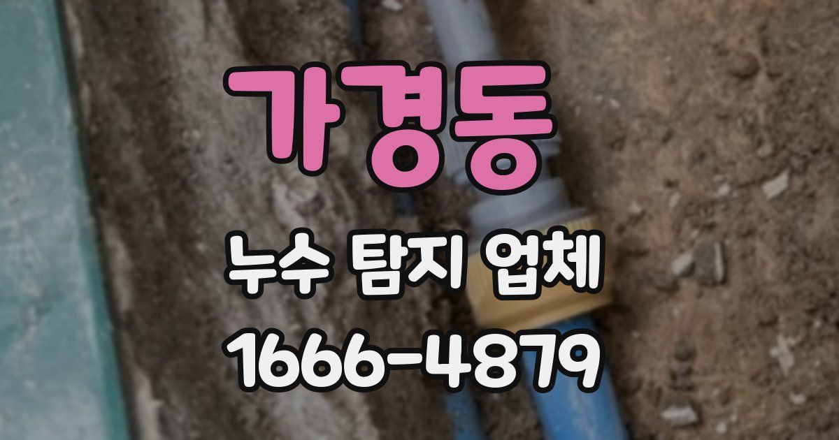 가경동 누수 탐지 업체
