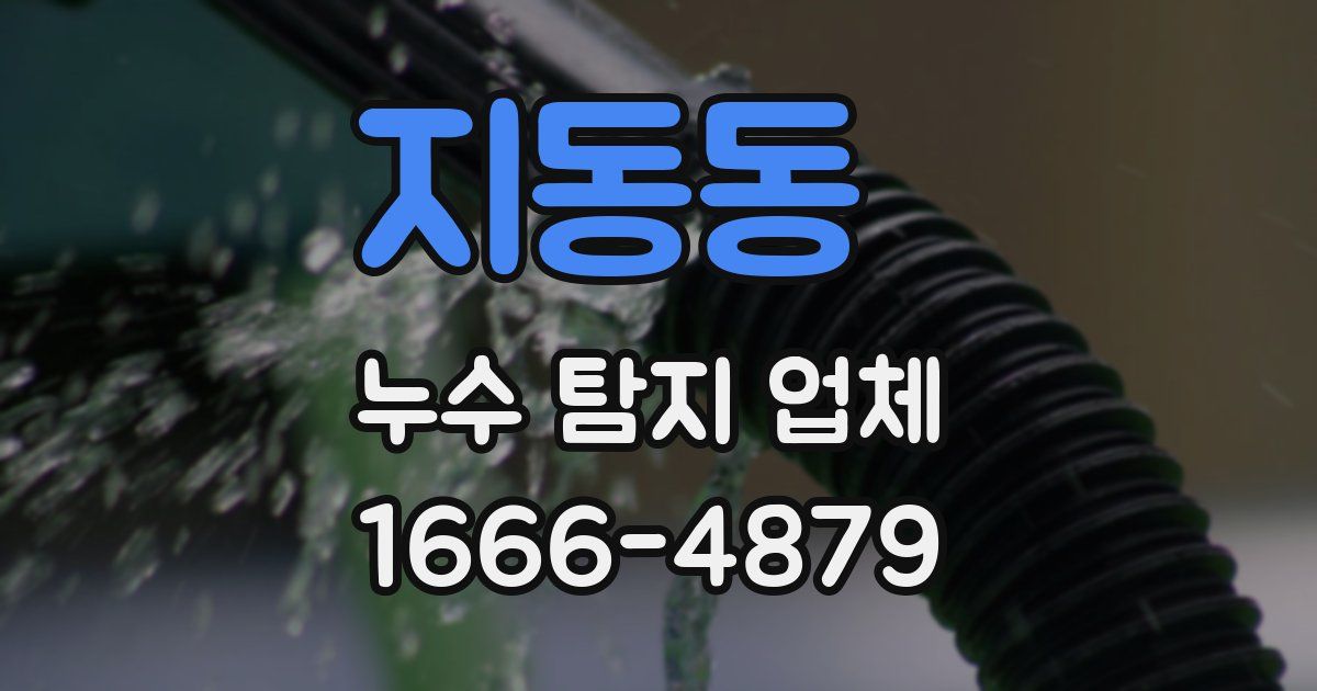 지동동 누수 탐지 업체
