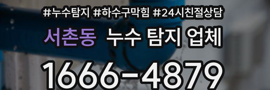 서촌동 누수 탐지 업체