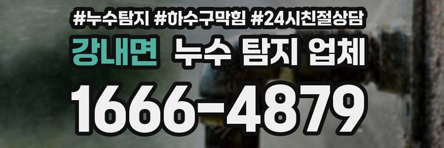 강내면 누수 탐지 업체