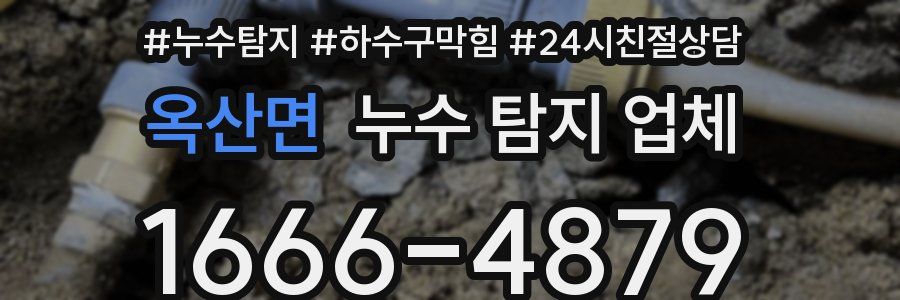 옥산면 누수 탐지 업체