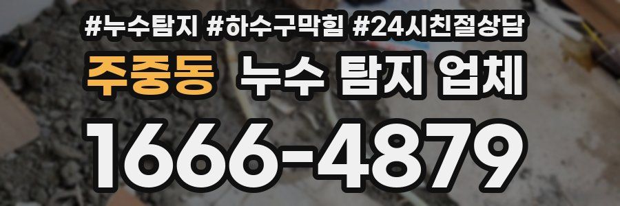 주중동 누수 탐지 업체