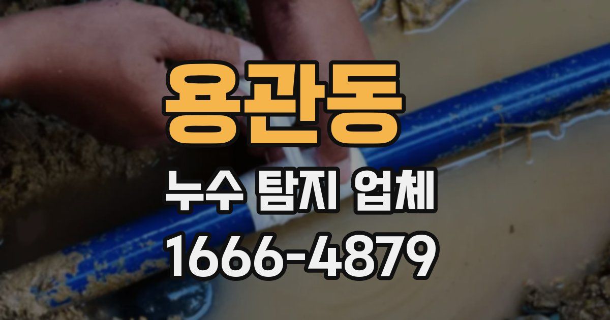 용관동 누수 탐지 업체
