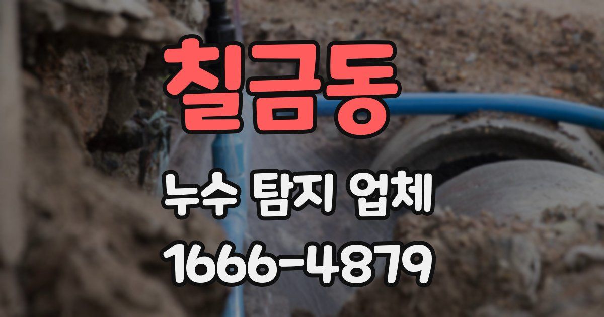 칠금동 누수 탐지 업체