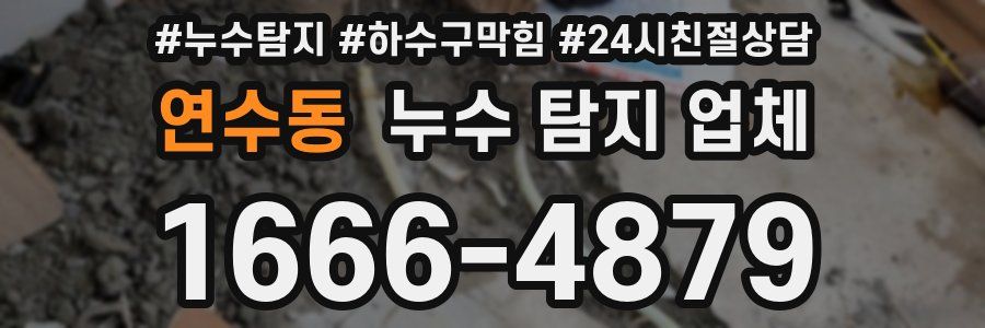 연수동 누수 탐지 업체