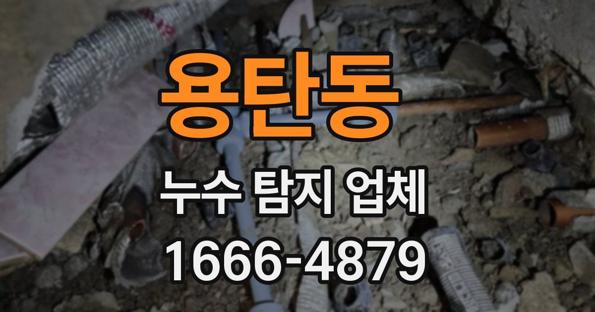 용탄동 누수 탐지 업체