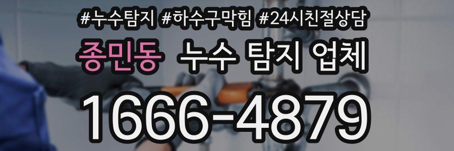 종민동 누수 탐지 업체