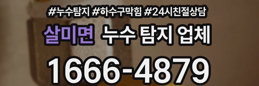 살미면 누수 탐지 업체