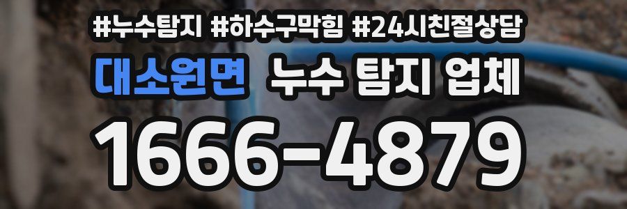대소원면 누수 탐지 업체