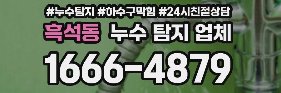 흑석동 누수 탐지 업체