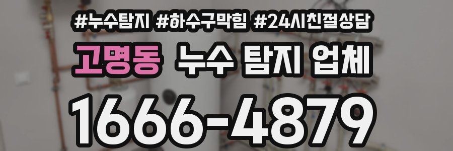 고명동 누수 탐지 업체