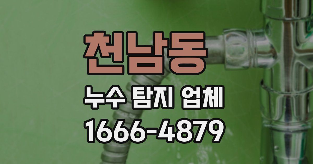 천남동 누수 탐지 업체