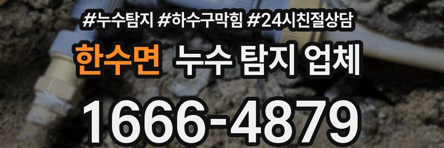 한수면 누수 탐지 업체