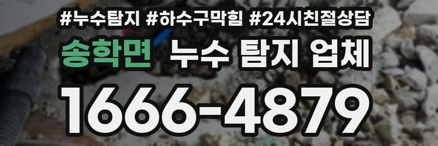 송학면 누수 탐지 업체