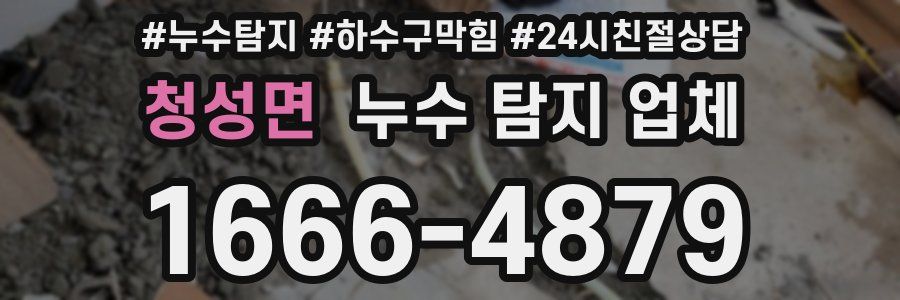 청성면 누수 탐지 업체