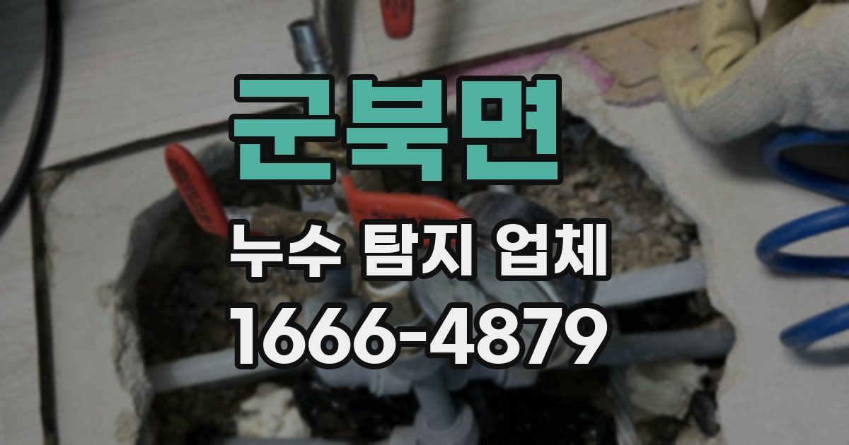 군북면 누수 탐지 업체