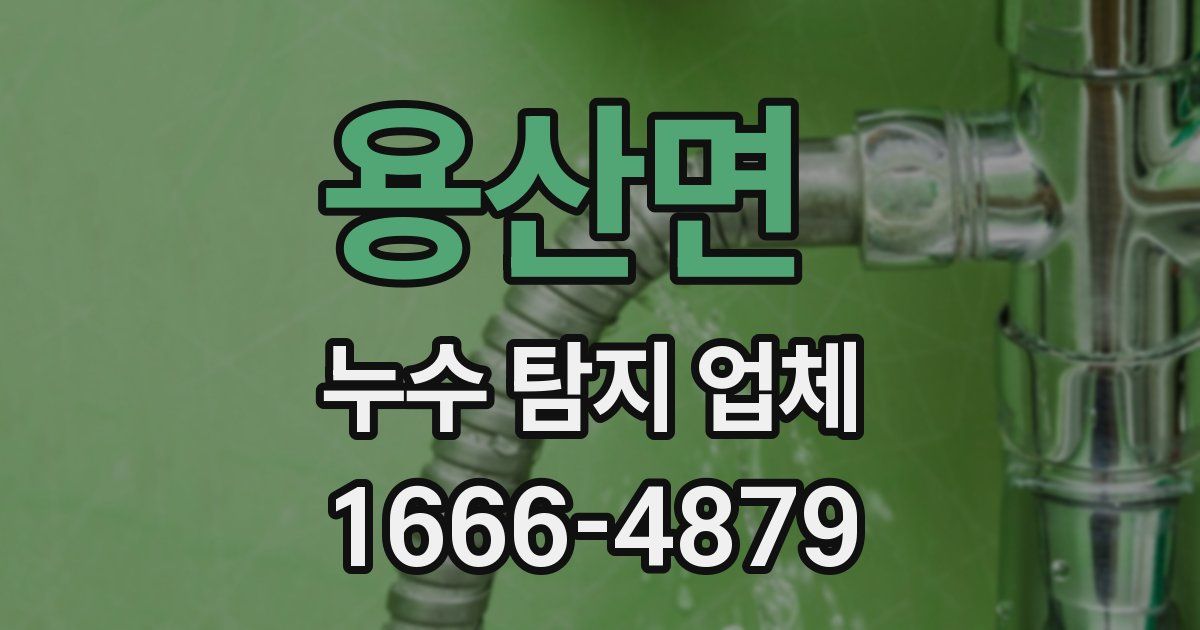 용산면 누수 탐지 업체