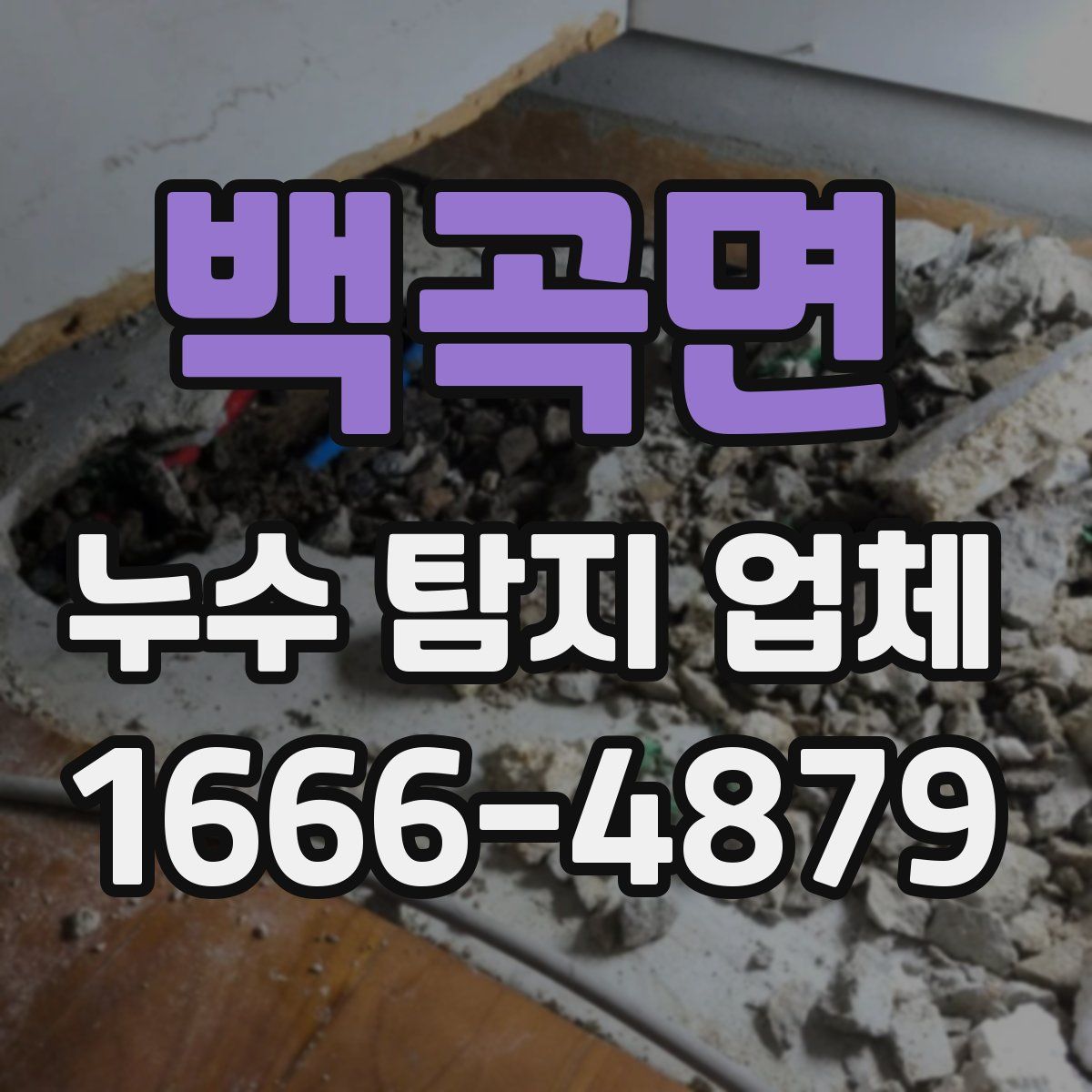 백곡면 누수 탐지 업체