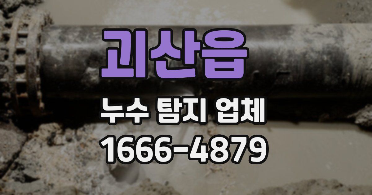 괴산읍 누수 탐지 업체