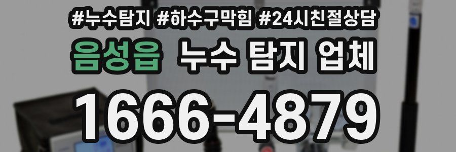 음성읍 누수 탐지 업체
