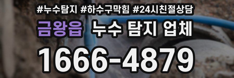 금왕읍 누수 탐지 업체