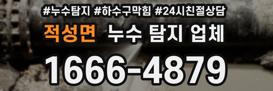적성면 누수 탐지 업체