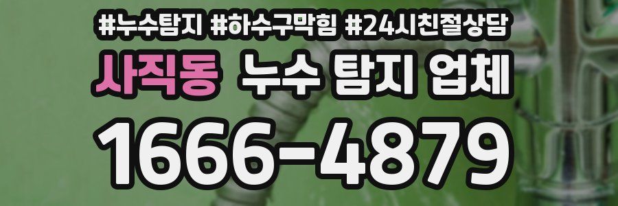 사직동 누수 탐지 업체