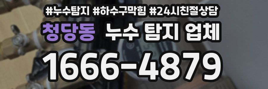 청당동 누수 탐지 업체