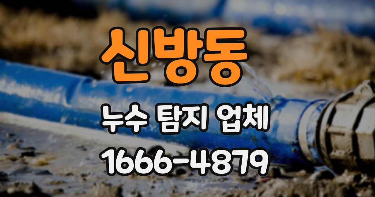 신방동 누수 탐지 업체