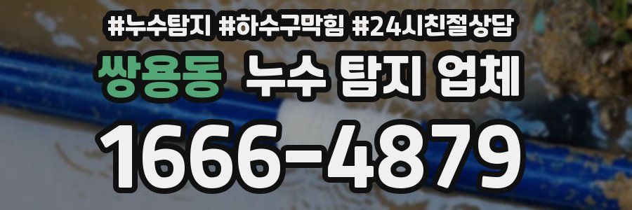 쌍용동 누수 탐지 업체
