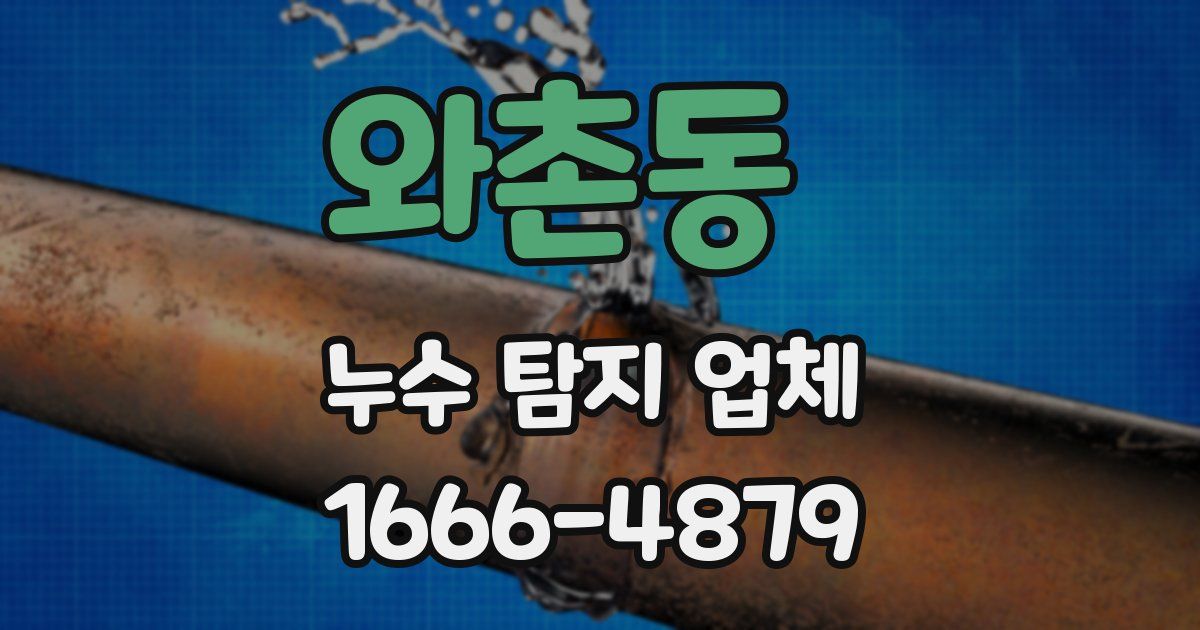 와촌동 누수 탐지 업체