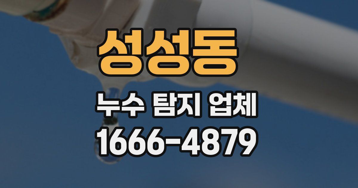성성동 누수 탐지 업체