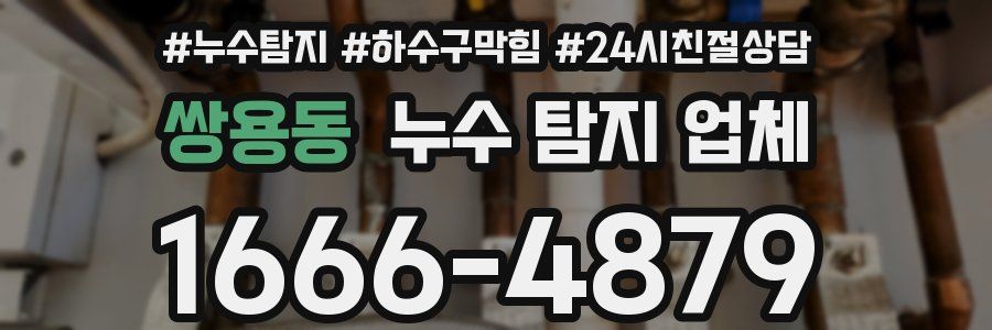 쌍용동 누수 탐지 업체
