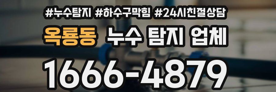 옥룡동 누수 탐지 업체