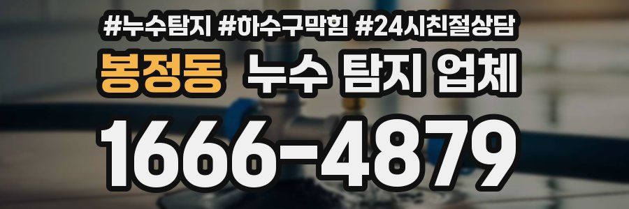 봉정동 누수 탐지 업체